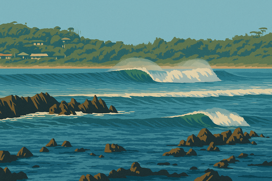 Nth Broulee looking South A3 frame/A4 Print