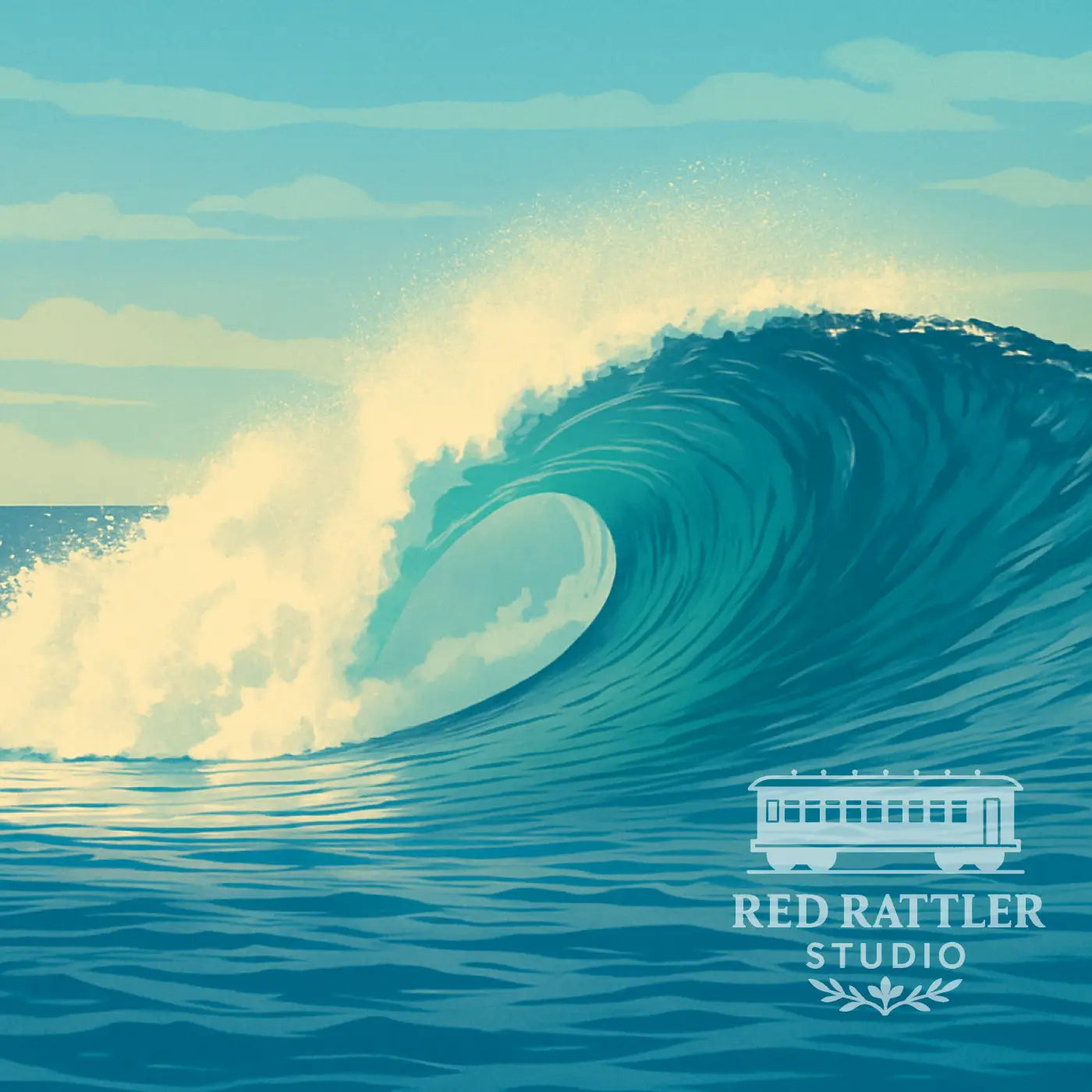 Cloud Break Fiji – (12-inch x 12-inch Printed on Metal) Metal Print