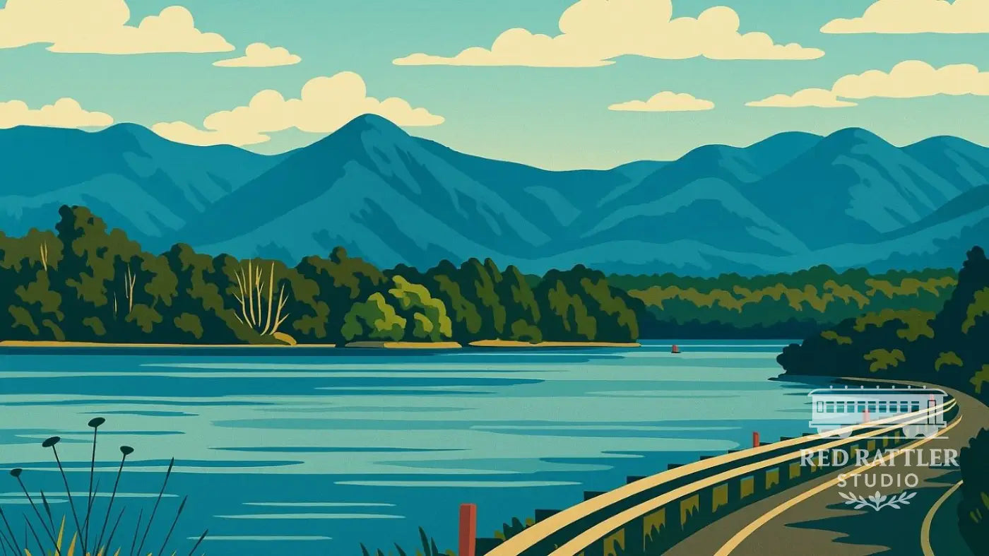 Moruya River and Mountains (Size A2 Printed on Metal) Metal Print