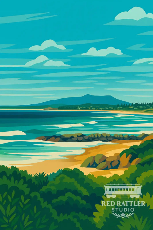 Tuross Head – Gulaga 2 Framed Print. Size A3 frame with A4 Print Art Print