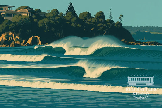 Windswept Waves Broulee Beach (Blank card) Card